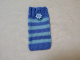 Handmade Knit Nautical Phone Case - Summer Vibes Collection-Nautical Striped Knit Phone Sleeve -Cute Coastal Phone Pouch