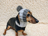 Dog hat pom-poms, warm winter clothes for pets, cap cloches ears dachshunds outfit apparel, pet lover gift