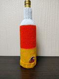 Candy Corn Halloween Wine Bottle Cover | Cozy Knit Decor