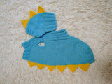 Dinosaur Dachshund Sweater with Hat  Knitted Dog Costume for Wieners