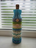 Handmade Knit Wine Bottle Cover | Cozy Fair Isle Sweater for 750ml Wine Bottle | Rustic Holiday Table Decor & Unique Wine Lover Gift