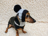 Dog hat pom-poms, warm winter clothes for pets, cap cloches ears dachshunds outfit apparel, pet lover gift