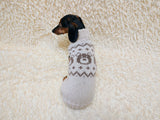 Alpaca wool clothes dog sweater with llama and sheep