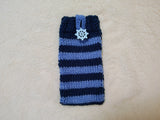 Handmade Knit Nautical Phone Case - Summer Vibes Collection-Nautical Striped Knit Phone Sleeve -Cute Coastal Phone Pouch
