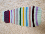 Handmade Knit Dachshund Sweater - Colorful Striped Dog Clothes