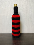 Handmade Knitted Wine Bottle Cover with Cable Stitch – Aesthetic Gift Decor