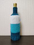 Knit Coastal Wine Bottle Sweaters | Starfish & Fish Sea Theme Decor