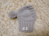 Angora Super Warm Dog Hat with Pom-Pom, Knitted Costume Pet Clothes Warm Cap Closed Ears for Dachshund beanie