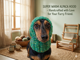 14 color Dog Hat Alpaca Tweed Striped, Knitted Set Warm Pet Clothes outfit apparel, Closed Ear Cap for Dachshunds beanie