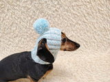 Knitted Dog Hat for Small Medium Dogs, Warm Puppy Hood, Winter Pet Balaclava, Dog Snood to Keep Ears Warm, Small Dog Winter Clothes, Cute Pet Gift