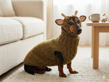 Christmas Reindeer Dog Costume Sweater and Hat Set