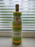 Handmade Knit Wine Bottle Cover | Cozy Fair Isle Sweater for 750ml Wine Bottle | Rustic Holiday Table Decor & Unique Wine Lover Gift