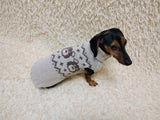 Alpaca wool clothes dog sweater with llama and sheep