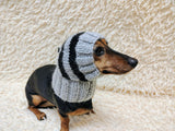 Mohair Wool Super Warm Dog Hat , Designer Pet Party Clothes outfit, Winter cloches knitted Dachshund Beanie