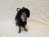Bear Summer sun hat dogs with holes for ears. Hand knitted sun cap dachshund. Stylish Pet Photo Props and Gift Dog Moms