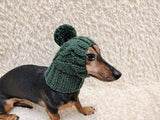 Warm hat for dog or cat, hat for a dog, hat for small dog, hat for dachshund, knitted hat, warm ears of dog