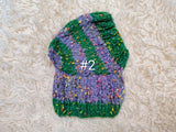 8 color Alpaca tweed striped Dog Hat, Knitted Set Warm Pet Clothes outfit apparel, Closed Ear Cap for Dachshunds beanie