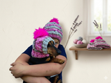 Matching Mother & Dog Knit Hat Snood Set