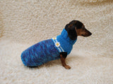 Dachshund Sweater with Flowers - Exclusive Warm Winter Clothes for Dogs