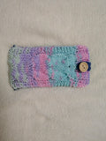 Cozy Cable Knit Phone Sock - Universal Smartphone Protective Sleeve - Hand Knitted Woolen Phone Bag with Button Closure - Boho Style Phone Accessory
