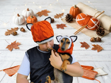 Fox Mommy and Dog Matching Hats:Halloween Pet Lover Hat Set