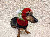 Reindeer Winter knitted hat for small dog,hat for dogs, pet clothes, winter hat for dog, handmade hat, hat dachshund, knitted hat, gift hat