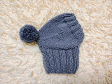 Angora Super Warm Dog Hat with Pom-Pom, Knitted Costume Pet Clothes Warm Cap Closed Ears for Dachshund beanie
