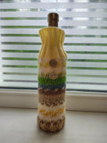 Handmade Knit Wine Bottle Cover | Cozy Fair Isle Sweater for 750ml Wine Bottle | Rustic Holiday Table Decor & Unique Wine Lover Gift