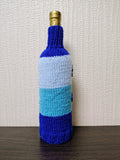 Knit Coastal Wine Bottle Sweaters | Starfish & Fish Sea Theme Decor