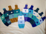 Knit Coastal Wine Bottle Sweaters | Starfish & Fish Sea Theme Decor