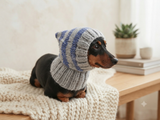 Mohair Wool Super Warm Dog Hat , Designer Pet Party Clothes outfit, Winter cloches knitted Dachshund Beanie