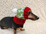 Reindeer Winter knitted hat for small dog,hat for dogs, pet clothes, winter hat for dog, handmade hat, hat dachshund, knitted hat, gift hat