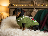 Christmas Outfit Pet Snowman Pom Pom Clothes,Snowman Christmas Sweater for Dogs,Christmas Gift for Pet Lover
