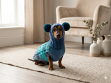 Pet Costume with Aran and Pom Poms Sweater and Hat Set of Dog Clothes
