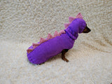 Hand-Knitted Dinosaur Dog Costume for Small Dogs and Dachshunds