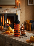 Halloween Wine Bottle Cozy | Knit Pumpkin Owl Cat Drink Decor