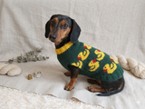 Dog clothes jumper with ducks-Clothes for dogs sweater with ducks, jumper with ducks for dachshund