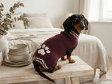Dog clothes sweater with arana wool alpaca, jumper winter warm wool alpaca, wool winter clothes for dachshund