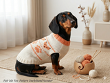 Clothes for a dachshund or small dog knitted winter wool warm jumper with a pattern