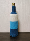 Knit Coastal Wine Bottle Sweaters | Starfish & Fish Sea Theme Decor