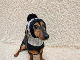 Dog hat pom-poms, warm winter clothes for pets, cap cloches ears dachshunds outfit apparel, pet lover gift