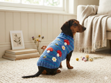 Halloween Dog Jumper with Fly Agaric Mushrooms Bee and Flowers