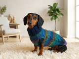 Dachshund clothes knitted sweater, knitted wool sweater for dachshund or small dog