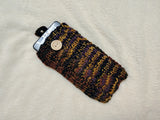 Knitted Wool Phone Sleeve, Universal Smartphone Pouch 6.7x3.5", Cozy Knit Cell Phone Case, Aesthetic Tech Accessory, Handmade Gift for Her