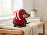 Mohair Wool Super Warm Dog Hat , Designer Pet Party Clothes outfit, Winter cloches knitted Dachshund Beanie