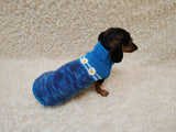 Dachshund Sweater with Flowers - Exclusive Warm Winter Clothes for Dogs