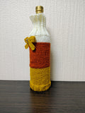 Candy Corn Wine Bottle Cover | Knit Autumn Fall Table Decor