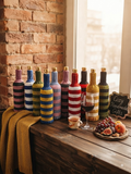 Handmade Knitted Wine Bottle Cover with Cable Stitch – Aesthetic Gift Decor