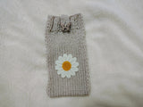 Crochet Daisy Phone Sock, Knitted Smartphone Sleeve with Flower Phone Pouch, Boho Cell Phone Case, Handmade Gift for Her
