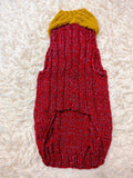 Dachshund Sweater with Pom Pom, Knitted Dog Clothes for Dachshunds, Custom Weenie Dog Coat, Dachshund Gift, Red Cable Knit Dog Sweater